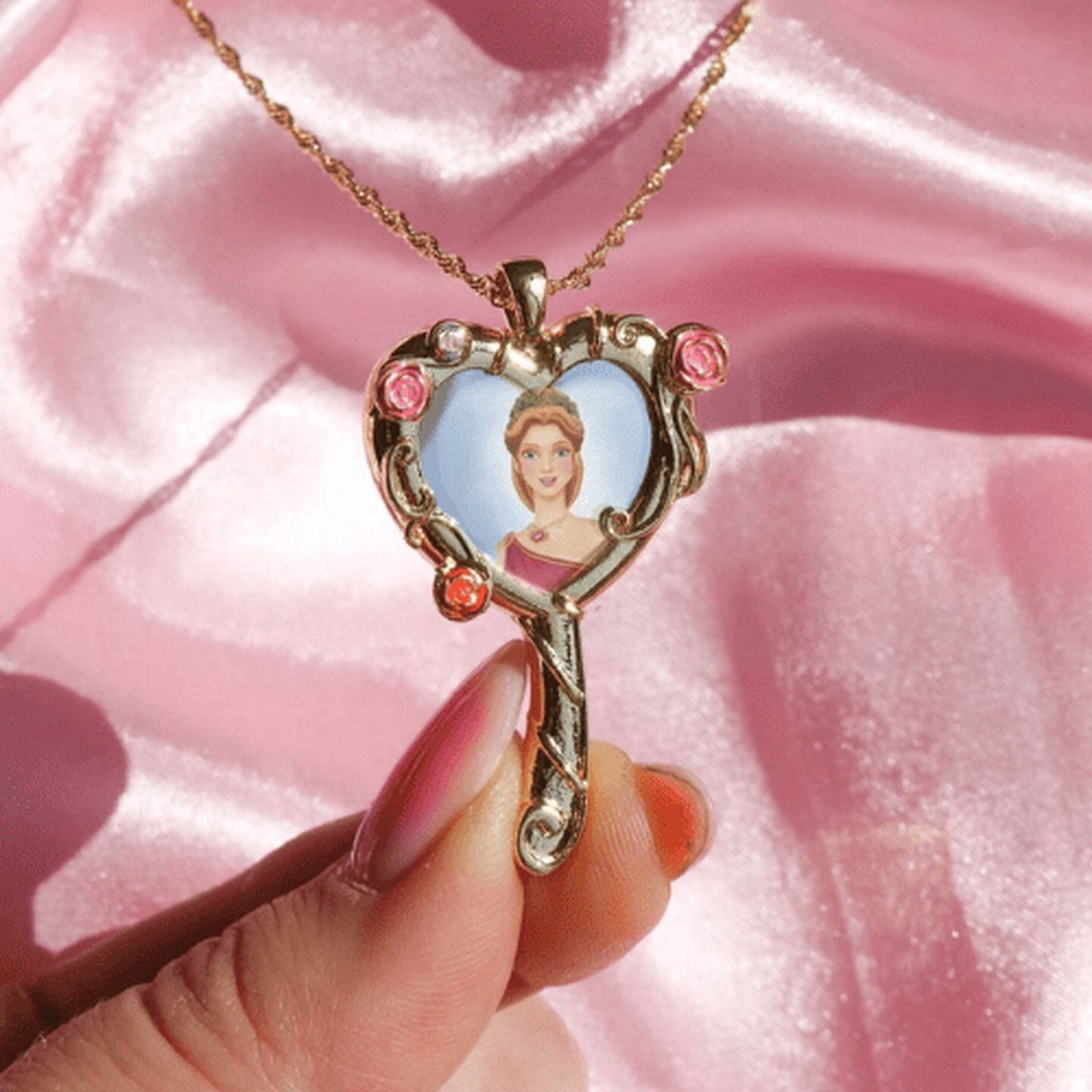 Barbie Diamond Castle Mirror Necklace 💎✨🪞