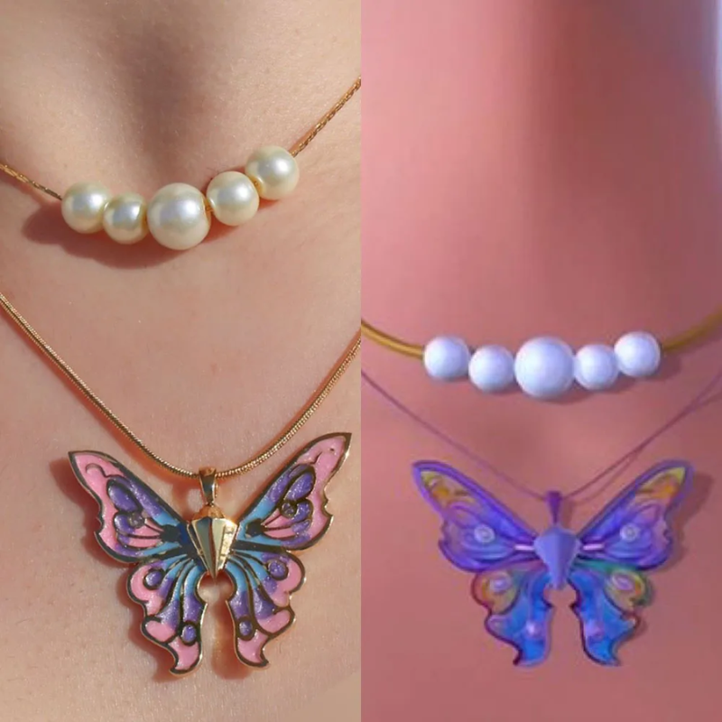 Barbie Fairytopia Butterfly Necklace 🦋✨💖