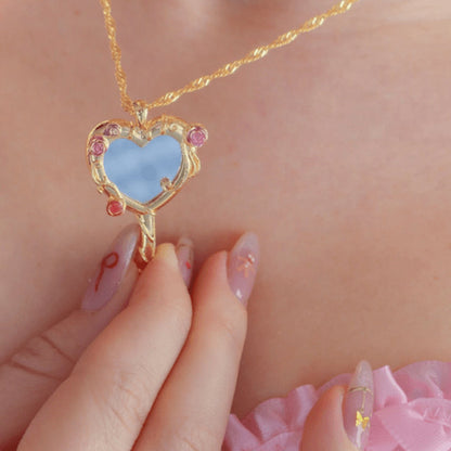 Barbie Diamond Castle Mirror Necklace 💎✨🪞