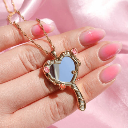Barbie Diamond Castle Mirror Necklace 💎✨🪞