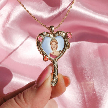 Barbie Diamond Castle Mirror Necklace 💎✨🪞