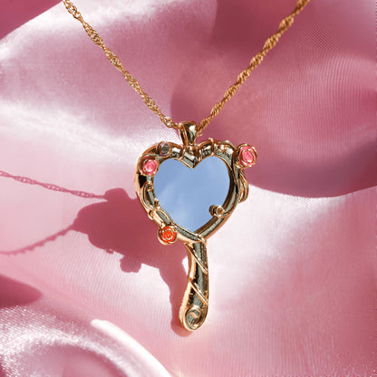 Barbie Diamond Castle Mirror Necklace 💎✨🪞