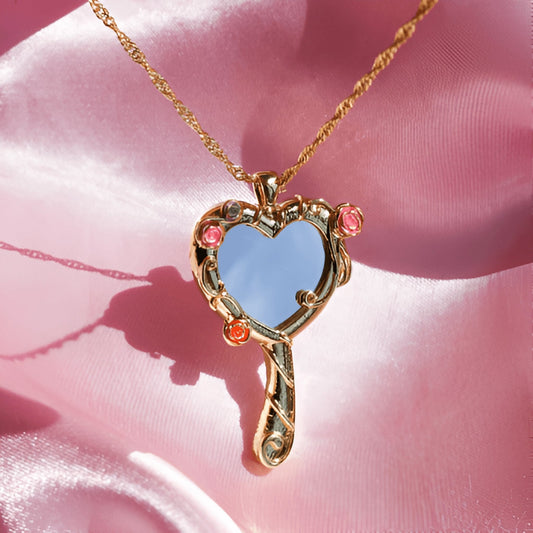 Barbie Diamond Castle Mirror Necklace 💎✨🪞