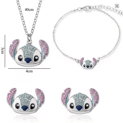 Stitch Ohana Heart Jewelry 💙🌺✨