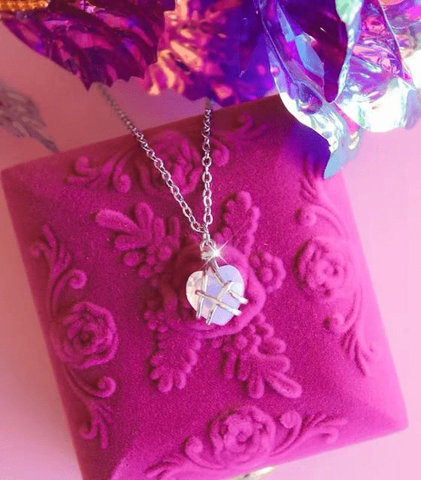 Barbie Diamond Castle Friendship Heart Necklace 💖💎✨