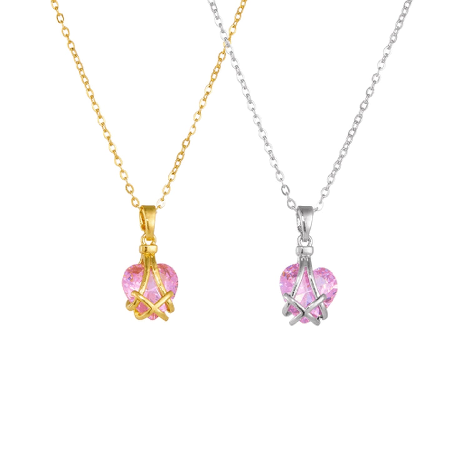 Barbie Diamond Castle Friendship Heart Necklace 💖💎✨