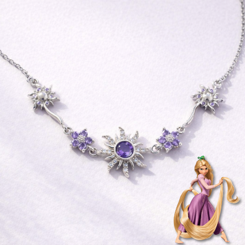 Rapunzel Sundrop Sun Necklace & Bracelet Set - Tangled Light Edition 🌞✨👑