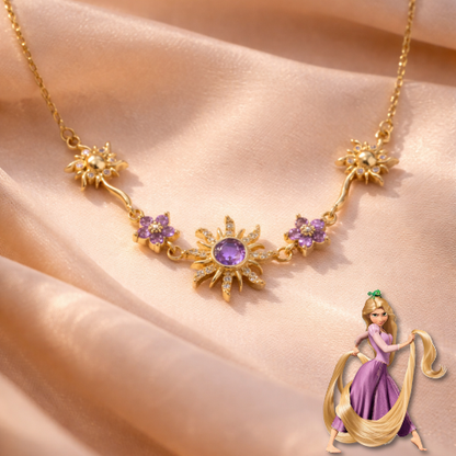 Rapunzel Sundrop Sun Necklace & Bracelet Set - Tangled Light Edition 🌞✨👑