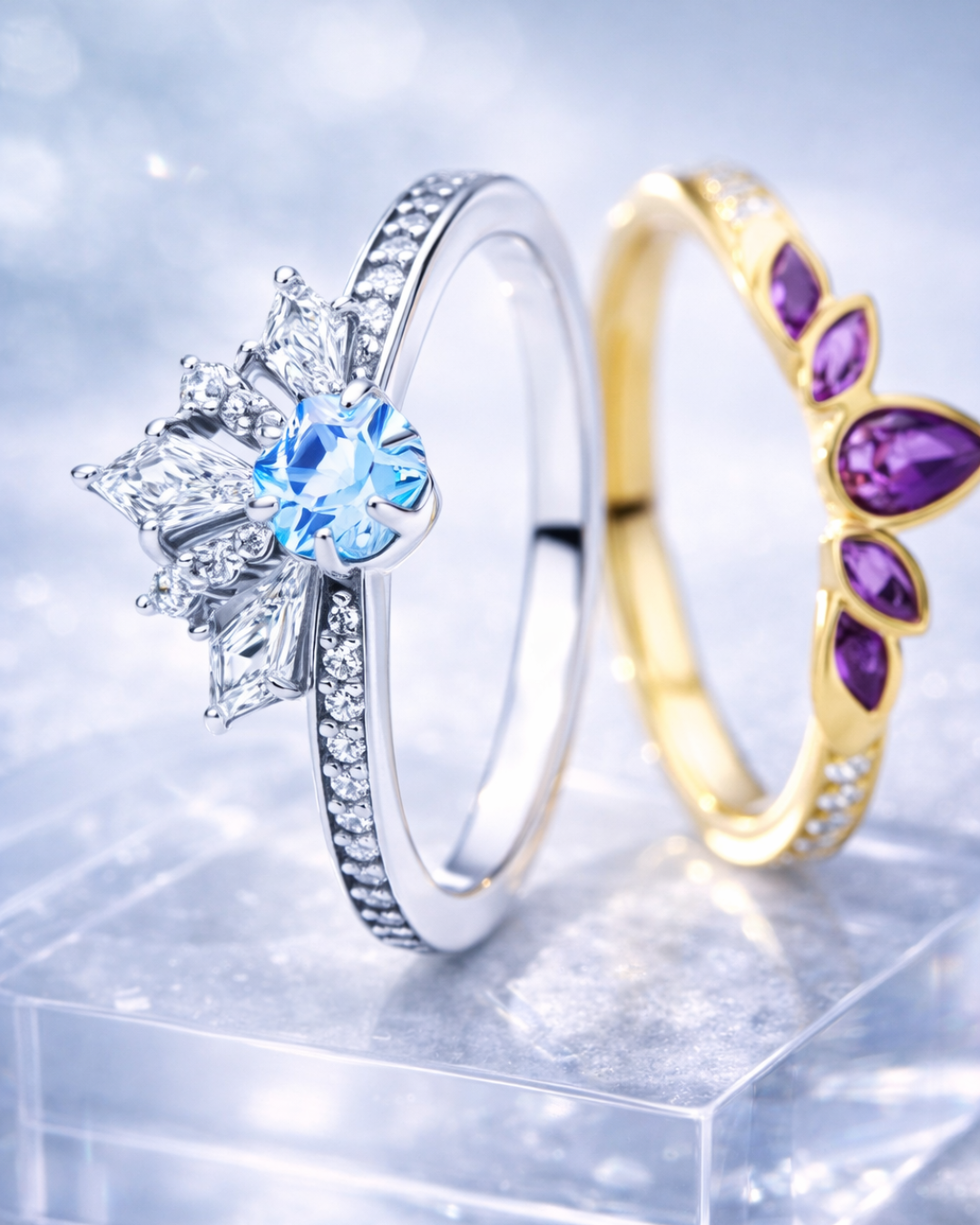 Elsa & Anna Sisterhood Ring Set ❄️💙👑