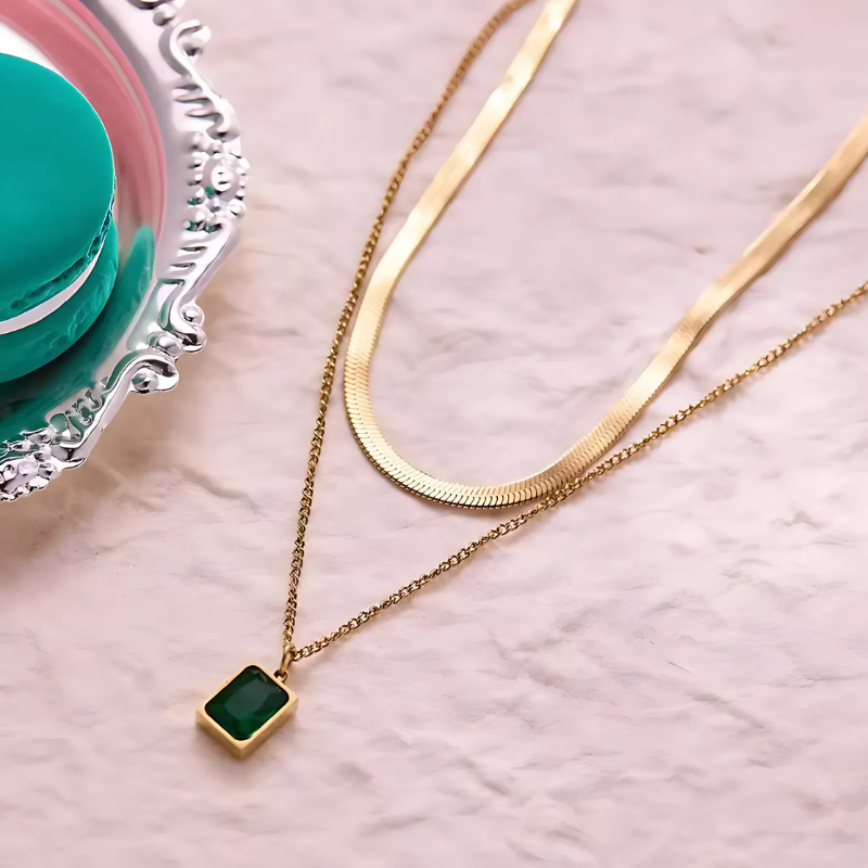 Tiana Dream & Grace Necklace & Bracelet Set 💚👑✨