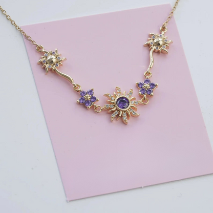 Rapunzel Sundrop Sun Necklace & Bracelet Set - Tangled Light Edition 🌞✨👑