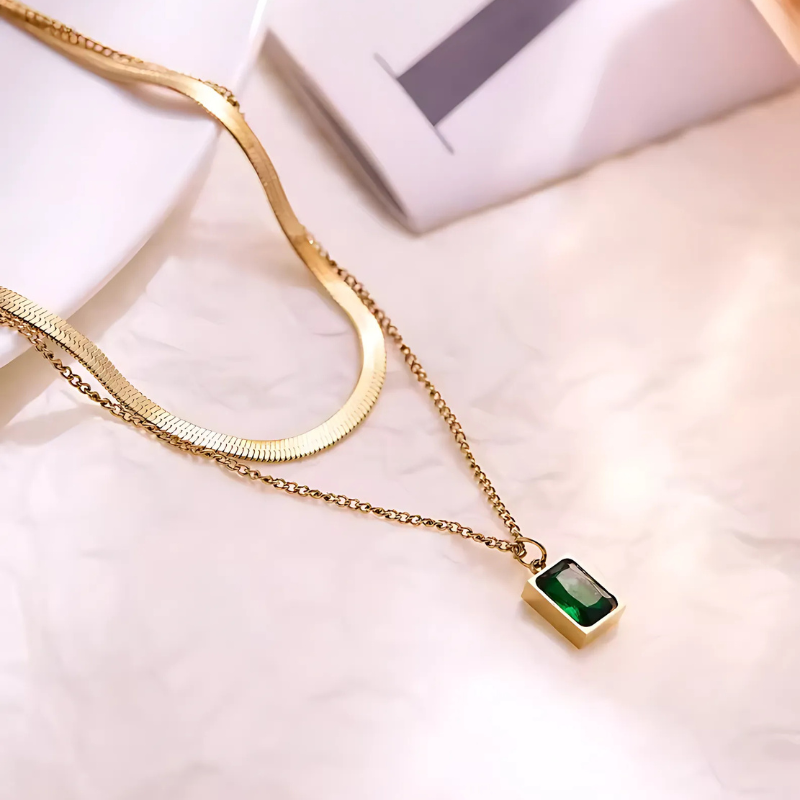 Tiana Dream & Grace Necklace & Bracelet Set 💚👑✨