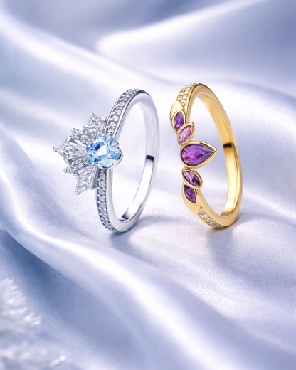 Elsa & Anna Sisterhood Ring Set ❄️💙👑