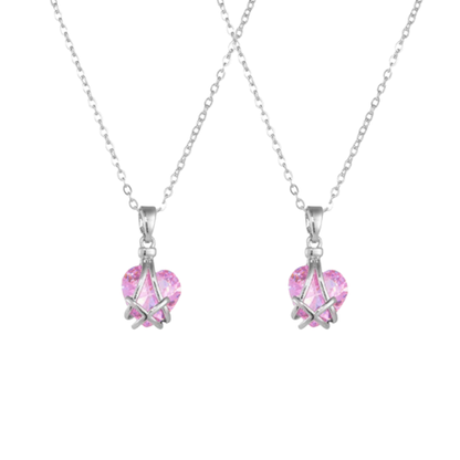 Barbie Diamond Castle Friendship Heart Necklace 💖💎✨