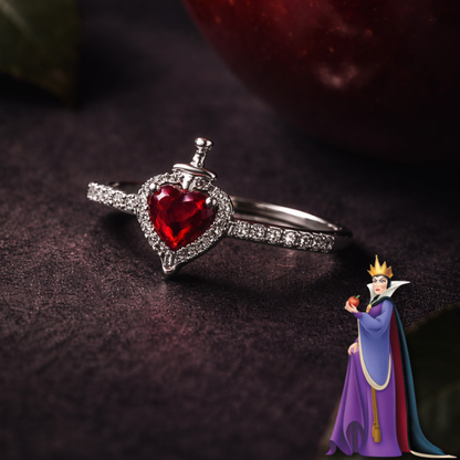 Evil Queen Heart & Sword Ring 🖤⚔️✨