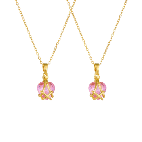 Barbie Diamond Castle Friendship Heart Necklace 💖💎✨