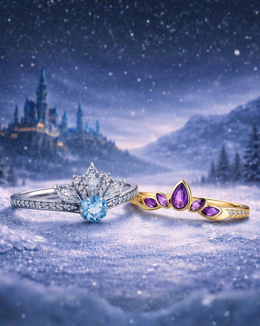 Elsa & Anna Sisterhood Ring Set ❄️💙👑