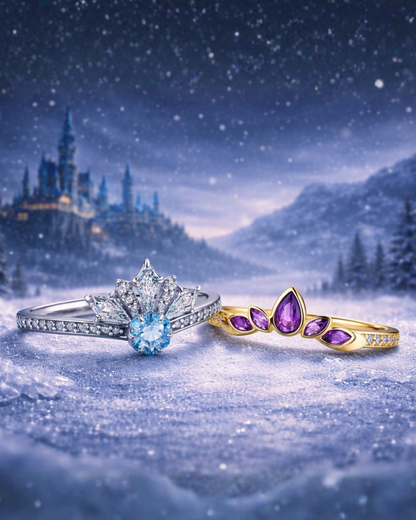 Elsa & Anna Sisterhood Ring Set ❄️💙👑