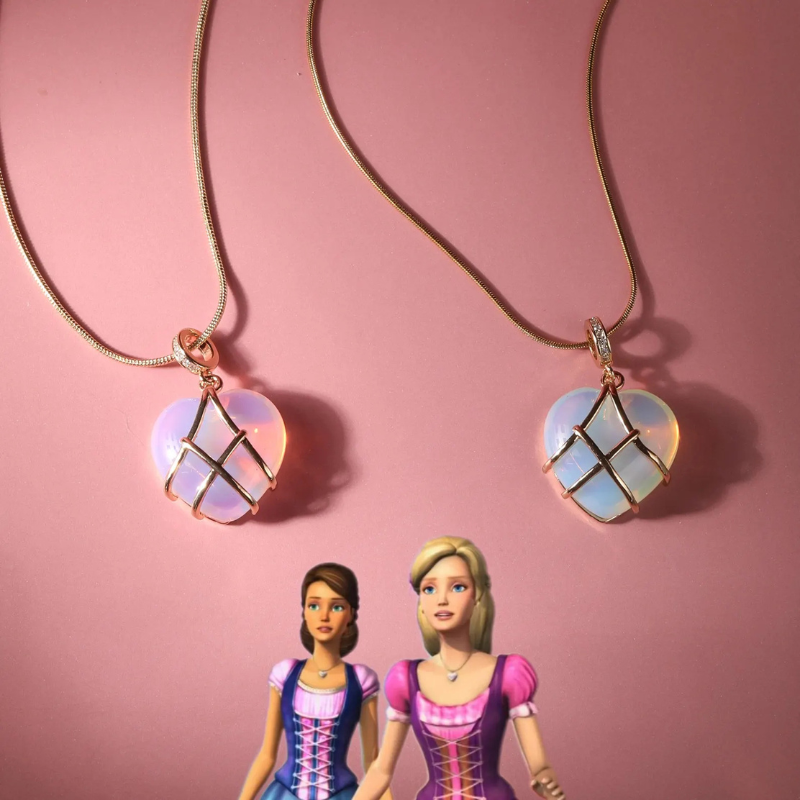 Barbie Diamond Castle Heart Necklace 💖✨