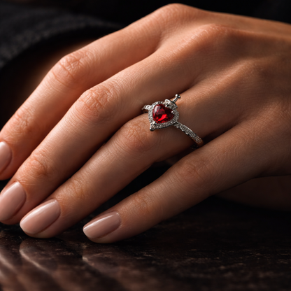 Evil Queen Heart & Sword Ring 🖤⚔️✨