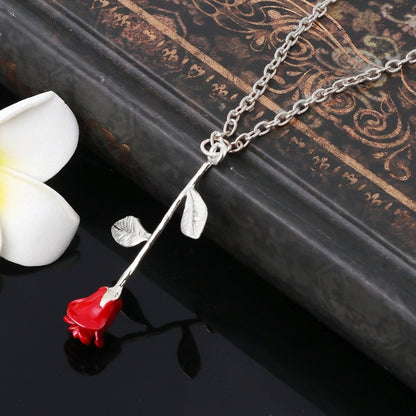 Belle Enchanted Rose Necklace 🌹✨