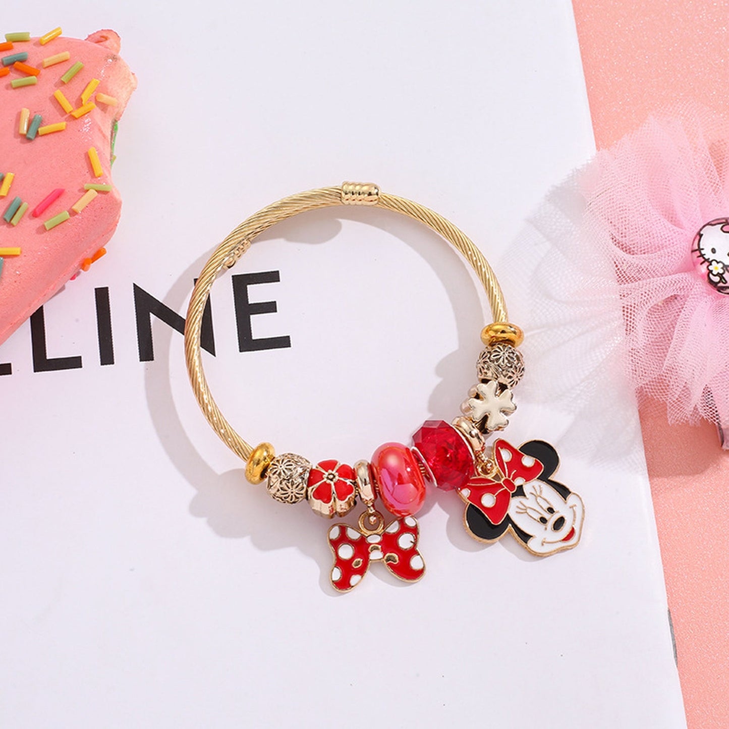 Mickey & Minnie Love Bracelet 🎀❤️✨