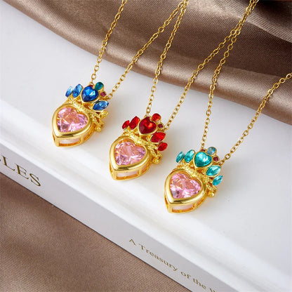 Barbie Princess Charm Heart Necklace 💖🎀✨