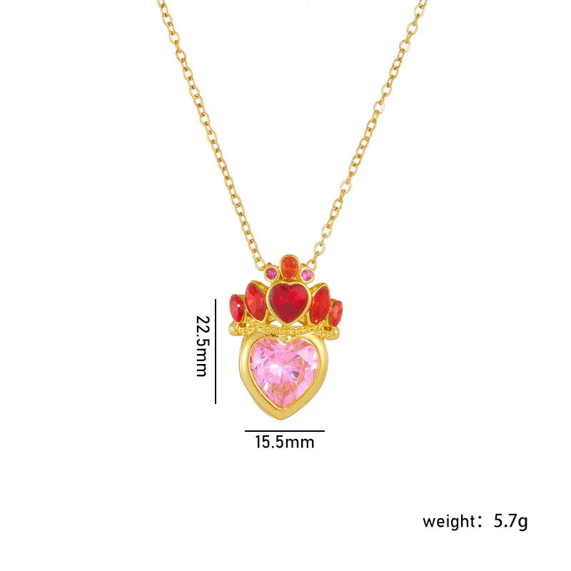 Barbie Princess Charm Heart Necklace 💖🎀✨