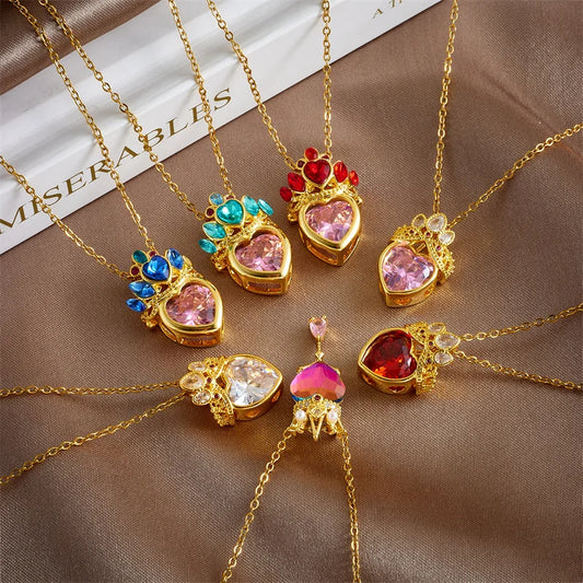 Barbie Princess Charm Heart Necklace 💖🎀✨