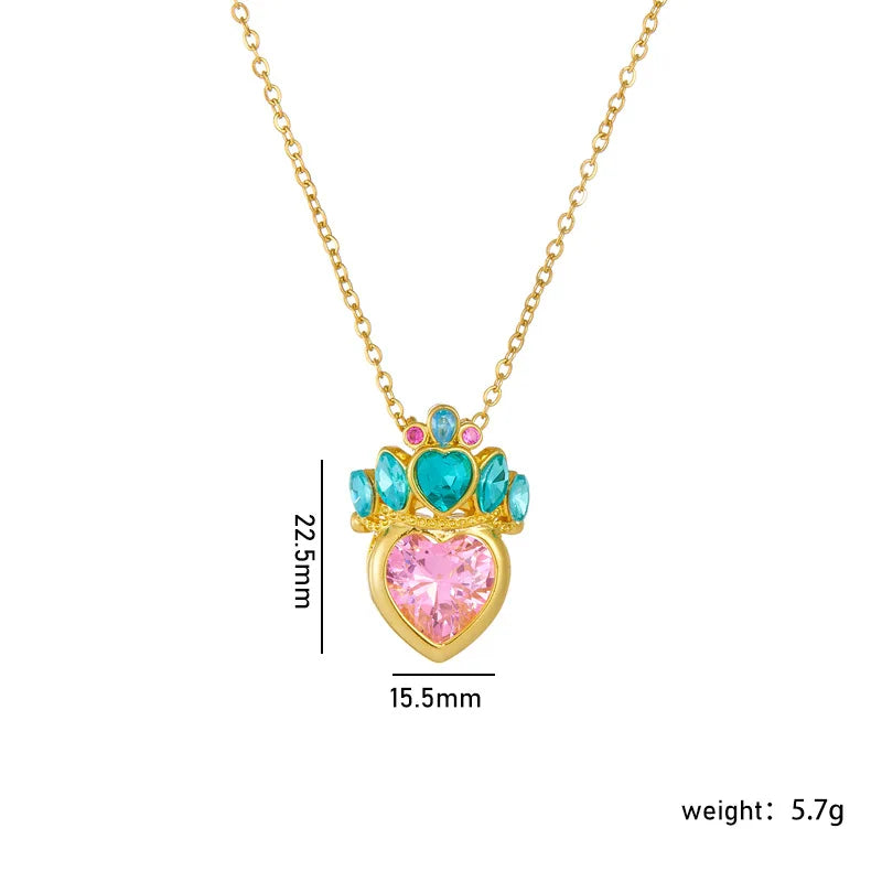 Barbie Princess Charm Heart Necklace 💖🎀✨