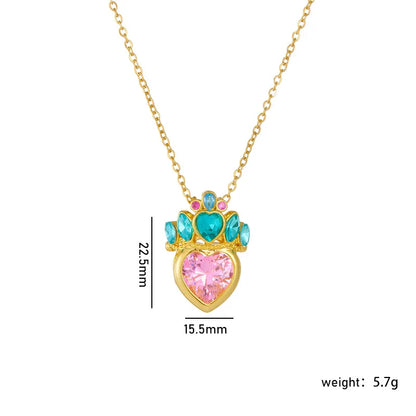 Barbie Princess Charm Heart Necklace 💖🎀✨