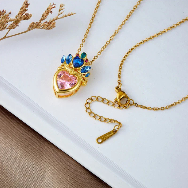 Barbie Princess Charm Heart Necklace 💖🎀✨