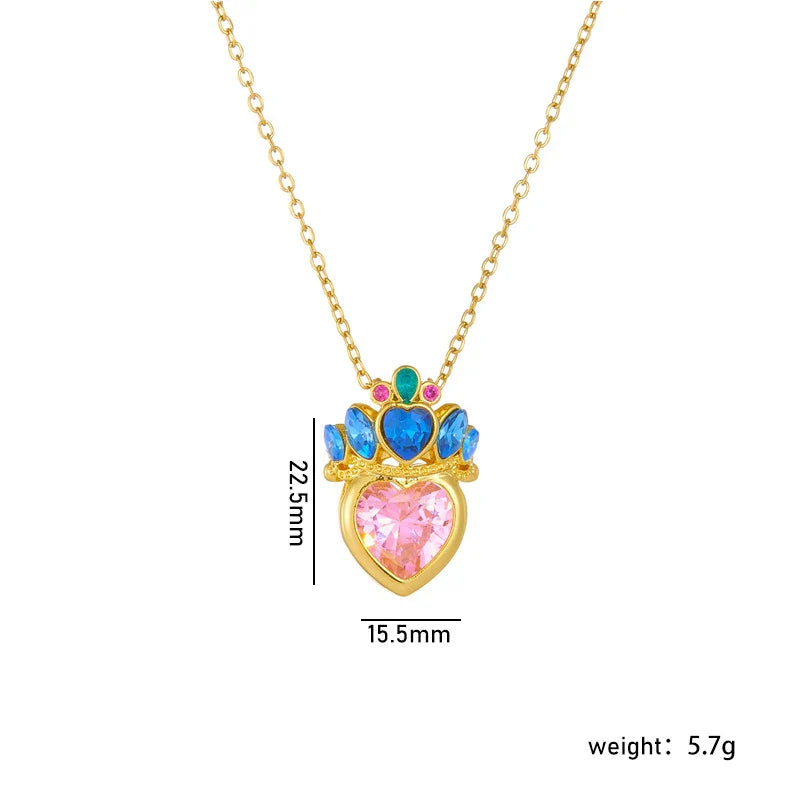Barbie Princess Charm Heart Necklace 💖🎀✨
