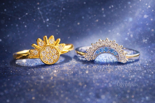 Sun & Moon Radiance Ring Set 🌞🌙✨