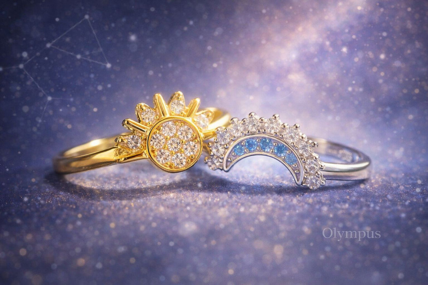 Sun & Moon Radiance Ring Set 🌞🌙✨