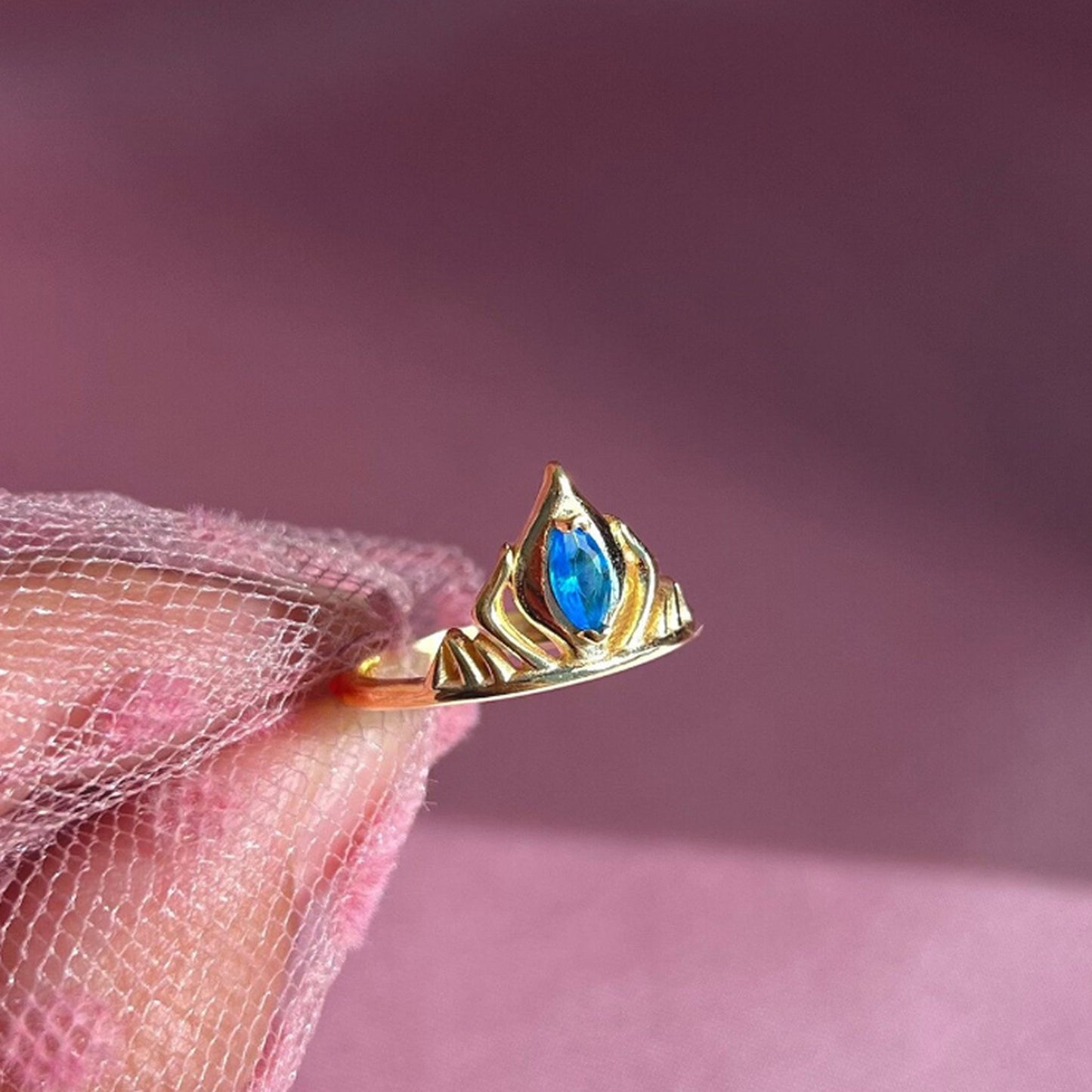 Elsa Ice Queen Crown Ring ❄️👑✨