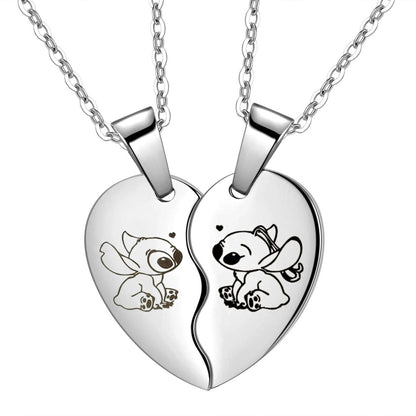 Lilo & Stitch Ohana Necklace - Enchanted Love Edition 💖🌺✨