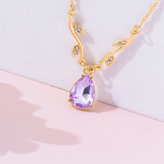 Barbie Island Princess Heart Necklace 💜🌺✨
